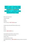WSET Practice quiz QUESTIONS AND VERIFIED CORRECT ANSWERS GRADED A&plus; -LATEST - 100- GUARANTEED PASS&period;docx&NewLine;&NewLine;