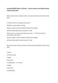 Nursing NUR408 Chapter 13 &lpar;Evolve&rpar; &ndash; Lecture Summary and Evidence-Based Practice Study Guide