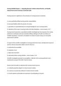 Nursing NUR408 Package Deal &ndash; Complete Evidence-Based Practice&comma; Research&comma; and Exam Review Study Guide