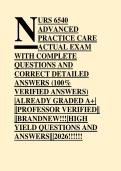 NURS 6540 ADVANCED PRACTICE CARE ACTUAL EXAM WITH COMPLETE QUESTIONS AND CORRECT DETAILED ANSWERS &lpar;100&percnt; VERIFIED ANSWERS&rpar; &vert;ALREADY GRADED A&plus;&vert; &vert;&vert;PROFESSOR VERIFIED&vert;&vert; &vert;&vert;BRANDNEW&excl;&excl;&excl;&vert;HIGH YIELD QUESTIONS AND ANSWERS&vert;&vert;&vert;2026&excl;&excl;&excl;&excl;&excl;
