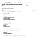 Nursing NUR408 Final Exam &ndash; Comprehensive Practice Questions and Answers Study Guide Evidence-Based Practice