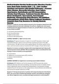 Medical-Surgical Nursing Cardiovascular Disorders Practice Exam Study Guide Updated 2026 