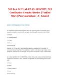 NFI Test ACTUAL EXAM 2026&sol;2027 &vert; NFI Certification Complete Review &vert; Verified Q&A &vert; Pass Guaranteed - A&plus; Graded