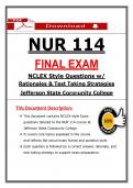 NUR 114 Final Exam &lpar;PDF&rpar; &vert; &lpar;2026&rpar; NCLEX Questions &vert; Fundamentals Nursing