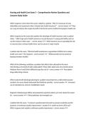 Nursing and Health Care Exam 3 &ndash; Comprehensive Review Questions and Answers Study Guide