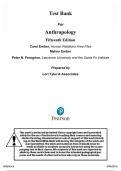 Test Bank  &ndash; Anthropology &lpar;15th Edition&rpar;Ember&comma; Ember & Peregrine &vert; All Chapters Covered &vert; Rated A&plus; &vert; Latest Edition