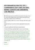 HESI FUNDAMENTALS PRACTICE TEST 2&NewLine;COMPREHENSIVE STUDY GUIDE 2026 BASIC&NewLine;NURSING CONCEPTS AND FUNDAMENTAL&NewLine;CARE PRINCIPLES