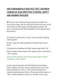 HESI FUNDAMENTALS PRACTICE TEST 2 REVISION&NewLine;HANDBOOK 2026 INFECTION CONTROL SAFETY&NewLine;AND NURSING PROCESS