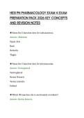 HESI PN PHARMACOLOGY EXAM 4 EXAM&NewLine;PREPARATION PACK 2026 KEY CONCEPTS&NewLine;AND REVISION NOTES