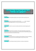 Florida Claims Adjuster Exam 2026&vert;2027 A&plus; Grade Questions and Answers Complete Practice Guide Quiz bundles 