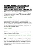 HESI PN PHARMACOLOGY EXAM&NewLine;2026 TEST BANK COMPLETE&NewLine;QUESTIONS SOLUTIONS GRADED A&plus;