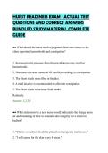 HURST READINESS EXAM 1 ACTUAL TEST&NewLine;QUESTIONS AND CORRECT ANSWERS&NewLine;BUNDLED STUDY MATERIAL COMPLETE&NewLine;GUIDE