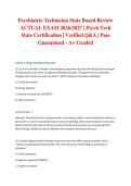 Psychiatric Technician State Board Review ACTUAL EXAM 2026&sol;2027 &vert; Psych Tech State Certification &vert; Verified Q&A &vert; Pass Guaranteed - A&plus; Graded