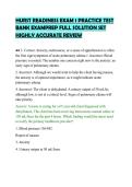 HURST READINESS EXAM 1 PRACTICE TEST&NewLine;BANK EXAMPREP FULL SOLUTION SET&NewLine;HIGHLY ACCURATE REVIEW