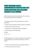 HURST READINESS EXAM 4&NewLine;COMPREHENSIVE CERTIFICATION TEST&NewLine;PAPER QUESTIONS AND SOLUTIONS&NewLine;GRADED A PLUS VERIFIED