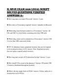 IL MPJE EXAM 2026 LEGAL SCRIPT&NewLine;SOLVED QUESTIONS VERIFIED&NewLine;ANSWERS A&plus;