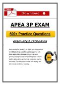 APEA 3P Exam 500&plus; Practice Questions &lpar;PDF&rpar; &vert; Updated NP Q&A &vert; 3P Review