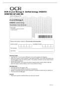 OCR A Level Biology A Unified biology &lpar;H420&sol;03&rpar;&NewLine;VERIFIED QP AND MS