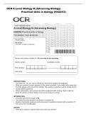OCR A Level Biology B &lpar;Advancing Biology&rpar;&NewLine;Practical skills in biology &lpar;H422&sol;03&rpar;