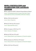 SOCRA CERTIFICATION 2026&NewLine;EXAMINATION TEST ACCURATE&NewLine;ANSWERS