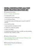SOCRA CERTIFICATION 2026 TEST&NewLine;BANK PRACTICE SOLUTION SET