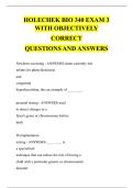 HOLECHEK BIO 340 EXAM 3 &NewLine;WITH OBJECTIVELY &NewLine;CORRECT &NewLine;QUESTIONS AND ANSWERS 