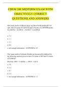 CHEM 280 MIDTERM EXAM WITH &NewLine;OBJECTIVELY CORRECT &NewLine;QUESTIONS AND ANSWERS