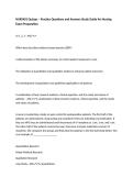 NURS401 Quizzes &ndash; Practice Questions and Answers Study Guide for Nursing Exam Preparation