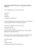 NURS401 Medical-Surgical Nursing I Quiz 2 &ndash; Practice Questions and Answers Study Guide