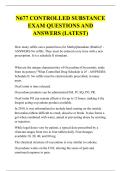 N677 CONTROLLED SUBSTANCE &NewLine;EXAM QUESTIONS AND &NewLine;ANSWERS &lpar;LATEST&rpar;