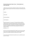 Professional Nursing Practice Chapter 1 Exam 1 &ndash; Practice Questions and Answers Study Guide