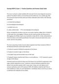 Nursing NUR411 Exam 1 &ndash; Practice Questions and Answers Study Guide