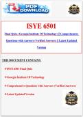 Package Deal&colon; ISYE 6501 &lpar;Intro to Analytics Modeling&rpar; Complete Exam Study Guide