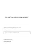 FEA MIDTERM QUESTIONS AND ANSWERS
