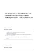 AQA AS LEVEL BIOLOGY ACTUAL EXAM