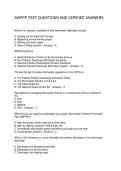 SWPPP TEST QUESTIONS AND VERIFIED ANSWERS