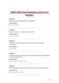 2A654 CDC Exam Questions and Correct Answers&NewLine;