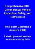 Comprehensive CDL Driver Manual&colon; Vehicle Inspection&comma; Safety and Traffic Rules PDF