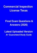 Texas Commercial Inspection License Study Guide PDF