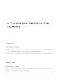 ACCT 202 EXAM DEFINITIONS QUESTIONS AND ANSWERS