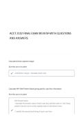 ACCT 2102 FINAL EXAM REVIEW QUESTIONS AND ANSWERS