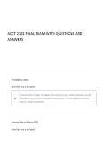 ACCT 2102 FINAL EXAM QUESTIONS AND ANSWERS
