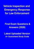 Vehicle Inspection and Emergency Response for Law Enforcement Study Guide PDF
