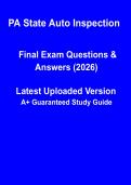 Pennsylvania State Auto Inspection Study Guide PDF