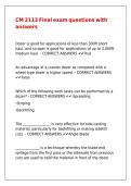 CM 2113 Final exam questions with answers