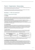 Samenvatting experimenteel onderzoek - Thema 1