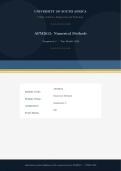 APM2613 Assignment 2 Solutions Due May 2026 &vert;Numerical Methods I&vert;