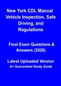 New York CDL Manual &ndash; Vehicle Inspection&comma; Safe Driving & Regulations Study Guide