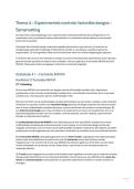 Samenvatting experimenteel onderzoek - Thema 4