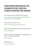 STRAIGHTERLINE MICROBIOLOGY 250&NewLine;EXAMINATION STUDY GUIDE 2026&NewLine;COMPLETE QUESTIONS AND ANSWERS